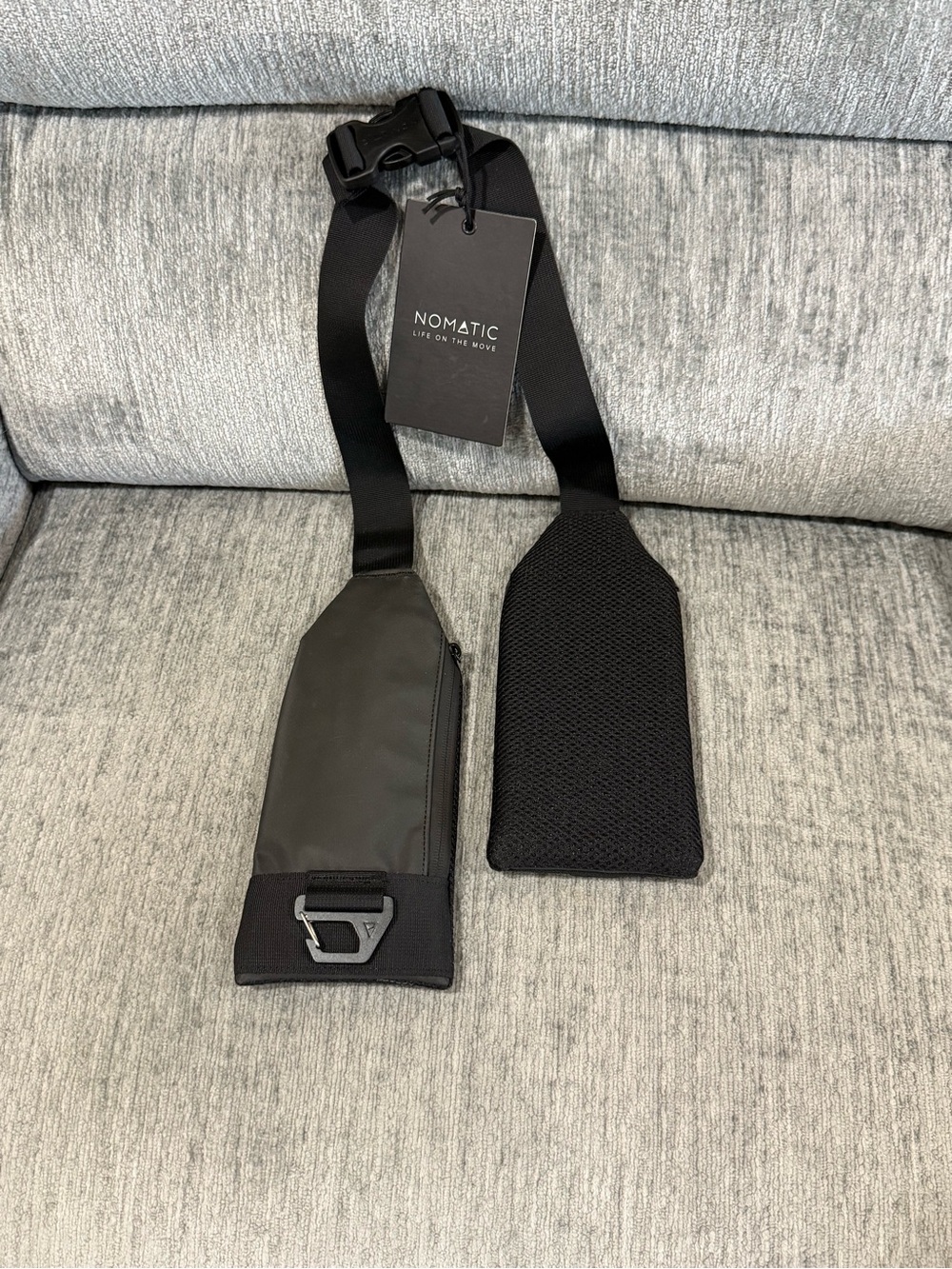Black Sling Chest Pack - Compact Hands-Free Carry